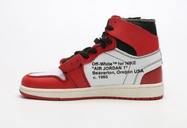 高帮, 北卡蓝, 乔丹1代系列篮球鞋, OFF-WHITE x, AJ联名款, Aj1, Air Jordan 1, Air Jordan - Jordan 1 Retro乔丹一代OFF-WHITE x联名款高帮篮球鞋