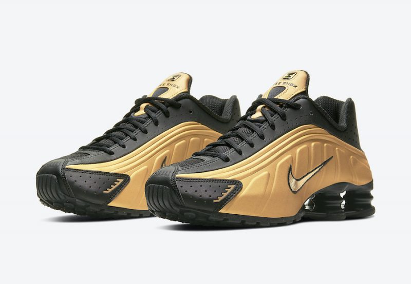 NIKE SHOX R4 SURFACES, NIKE, Black - 耐克NIKE SHOX R4 SURFACES“金属金”