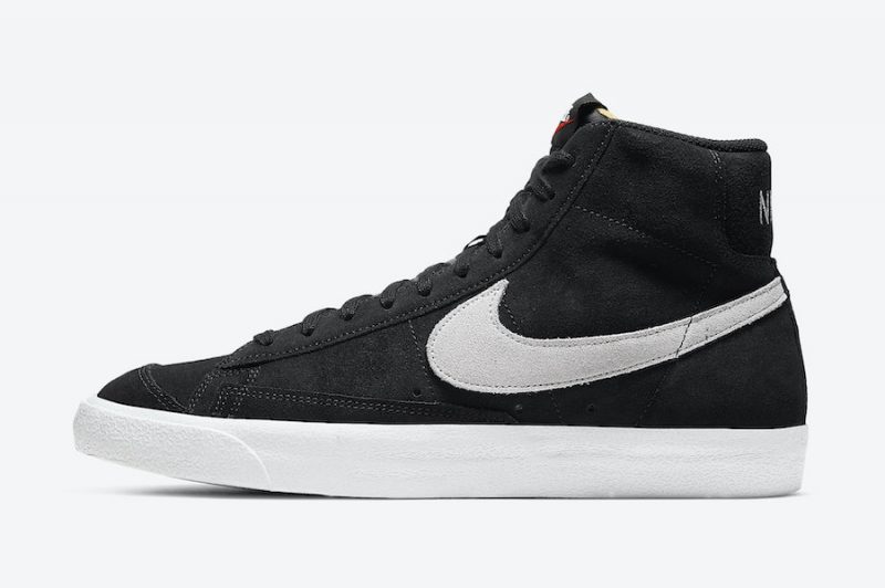 耐克 Nike BLAZER MID ’77麂皮在“ BLACK / PHOTON DUST”问世