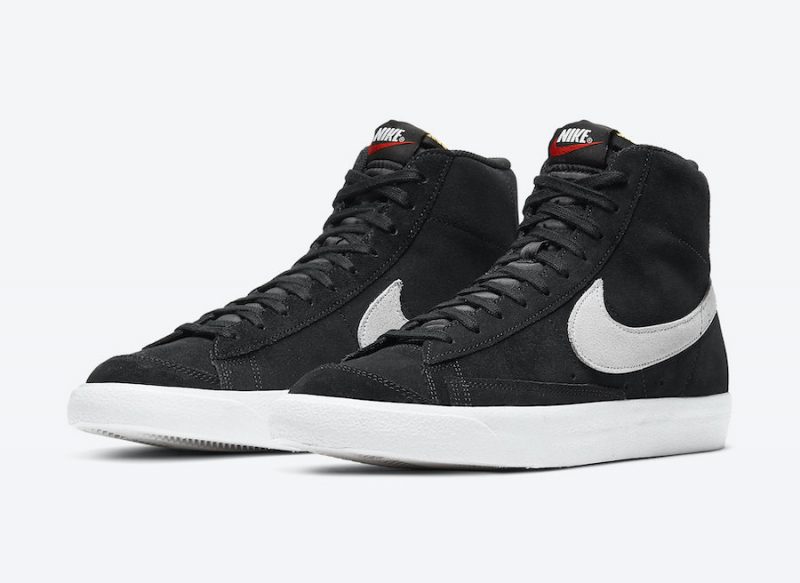 耐克BLAZER MID '77, Swoosh, Nike Blazer Mid, NIKE, Blazer Mid, Blazer, BLACK / PHOTON DUST, Black - 耐克 Nike BLAZER MID '77麂皮在“ BLACK / PHOTON DUST”问世