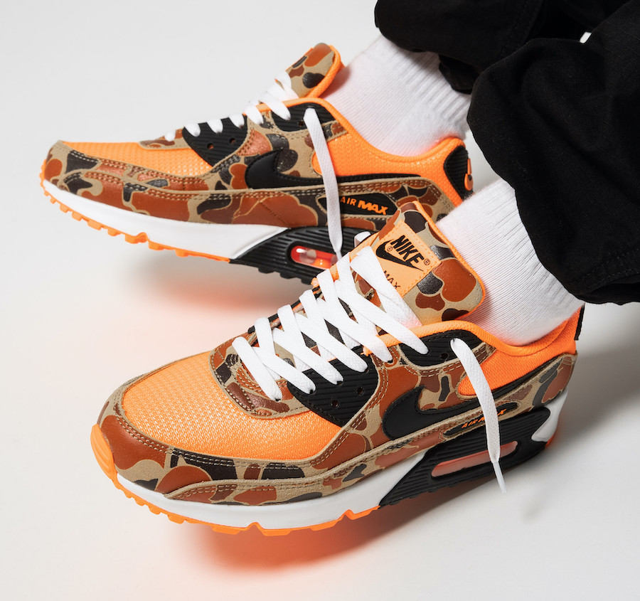 Swoosh, Reverse Duck Camo, Nike Air Max 90, Nike Air Max, Nike Air, Green Camo, Air Max 90, Air Max - NIKE AIR MAX 90“ ORANGE CAMO”将于6月26日发布