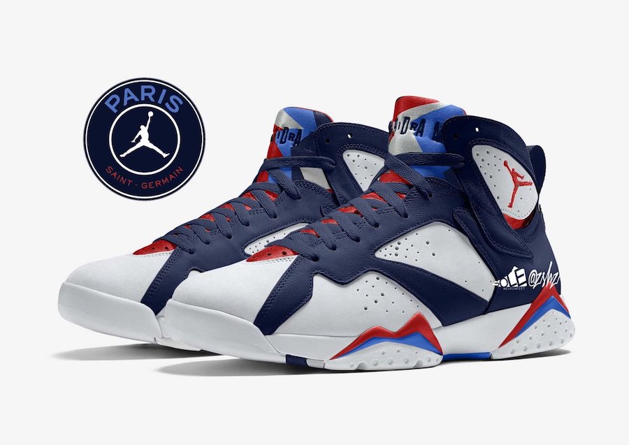 AIR JORDAN 7“ PSG”将于2021年春季发布