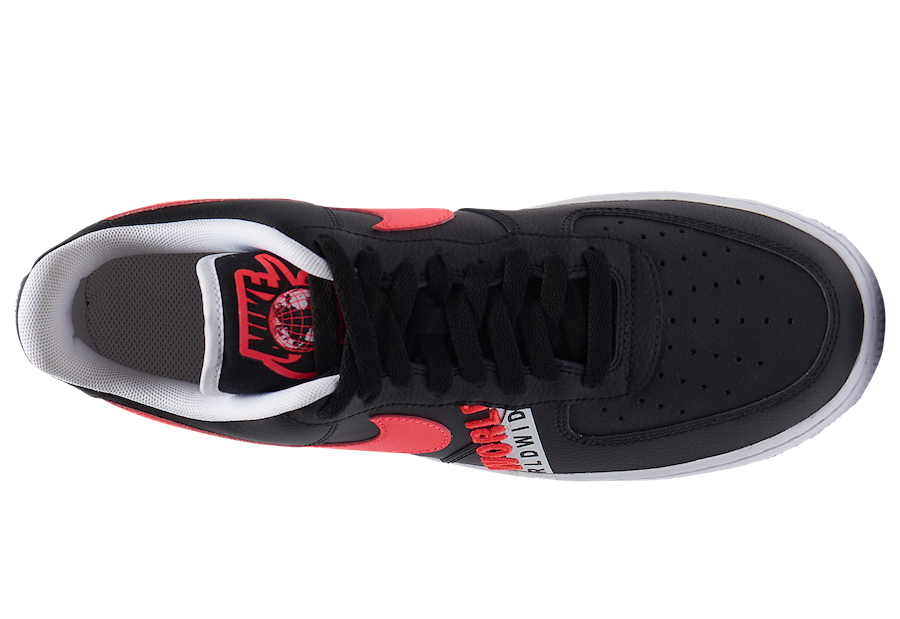 White / Volt, Nike Air Force 1“ Worldwide”, Black / Crimson