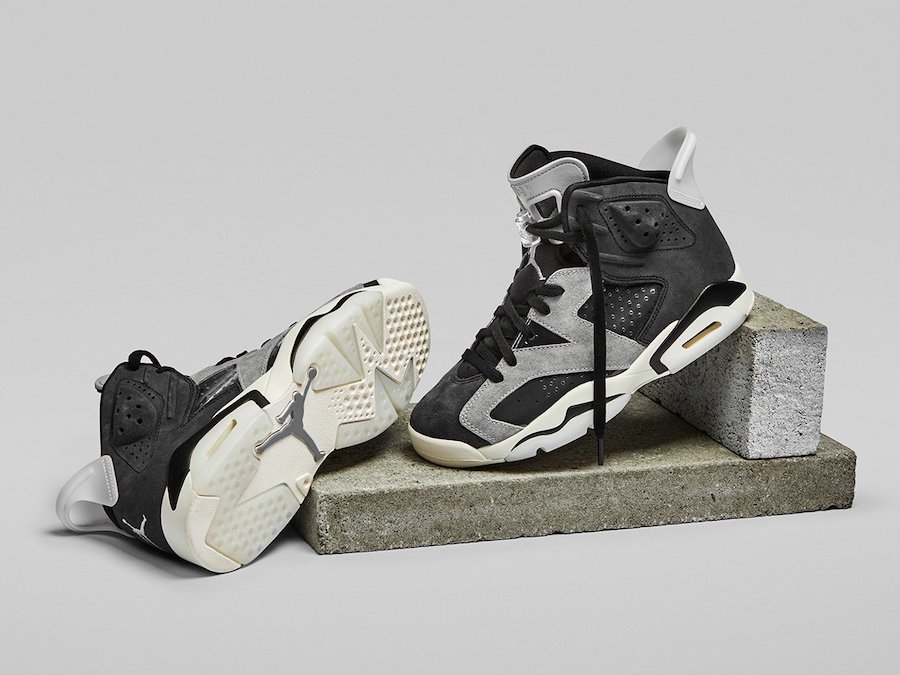 Smoke Grey, Jumpman, Jordan Brand, Jordan, Black, Air Jordan 6 WMNS, Air Jordan 6, Air Jordan