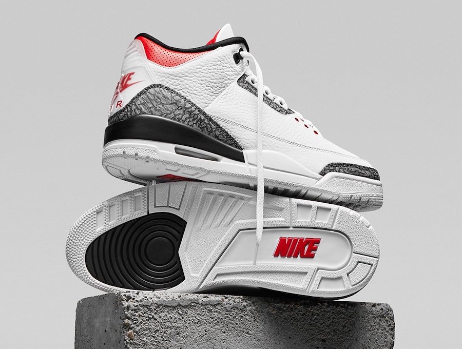 zsneakerheadz, Nike Air, Jordan Brand, Jordan, Fire Red, Black, Air Jordan 3 SE Denim, Air Jordan 3