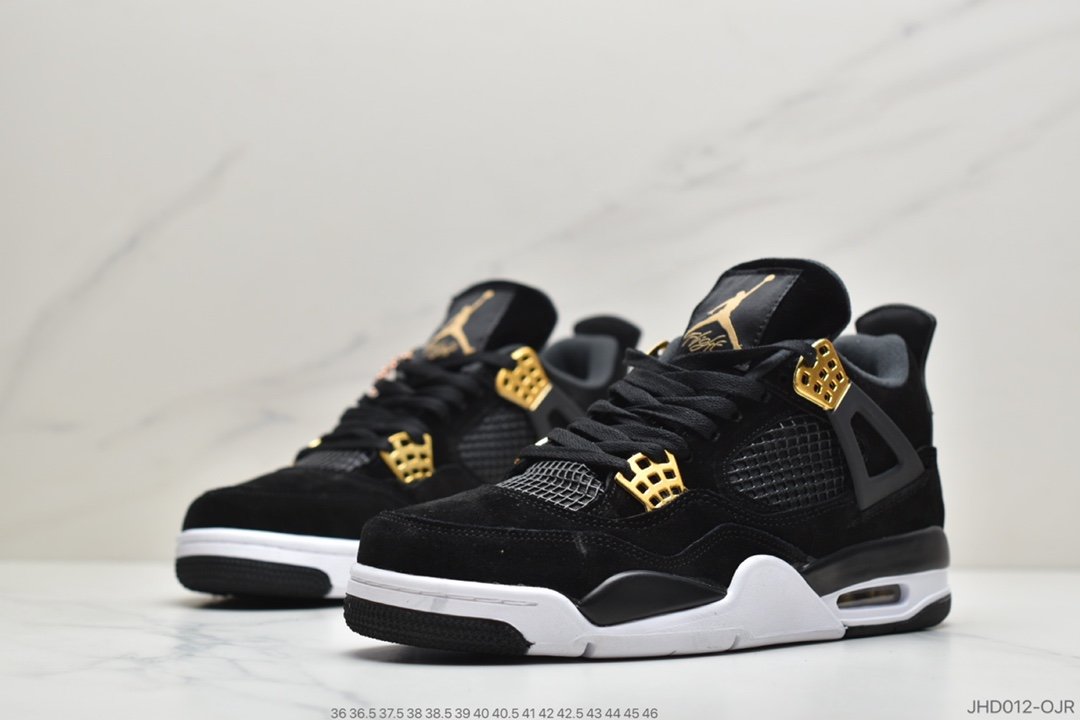 乔4黑金, Jordan, Air Jordan 4, Air Jordan - Air Jordan 4 “Royalty”黑金此款乔4黑金无论是材质选用还是色调搭配