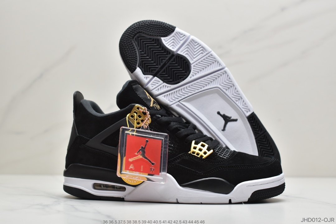 乔4黑金, Jordan, Air Jordan 4, Air Jordan - Air Jordan 4 “Royalty”黑金此款乔4黑金无论是材质选用还是色调搭配