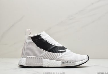 阿迪达斯adidas三叶草Adidas Originals NMD_CS1 PK”Koi Fish”CS1中帮袜子爆米花慢跑鞋“浅灰黑红锦鲤鱼”