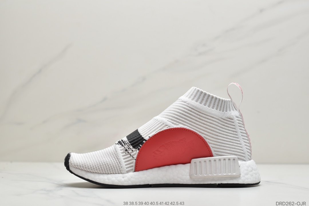 跑鞋, 爆米花, 慢跑鞋, Originals, Koi Fish, adidas Originals, Adidas - 阿迪达斯adidas三叶草Adidas Originals NMD_CS1 PK"Koi Fish"CS1中帮袜子爆米花慢跑鞋“浅灰黑红锦鲤鱼”