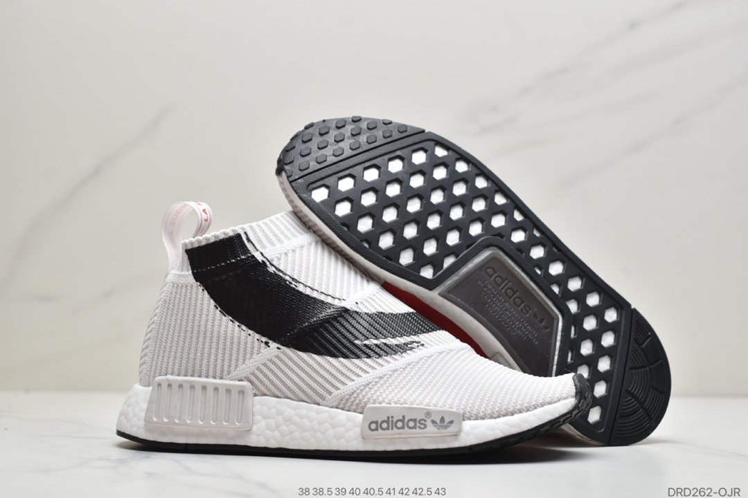 跑鞋, 爆米花, 慢跑鞋, Originals, Koi Fish, adidas Originals, Adidas - 阿迪达斯adidas三叶草Adidas Originals NMD_CS1 PK"Koi Fish"CS1中帮袜子爆米花慢跑鞋“浅灰黑红锦鲤鱼”