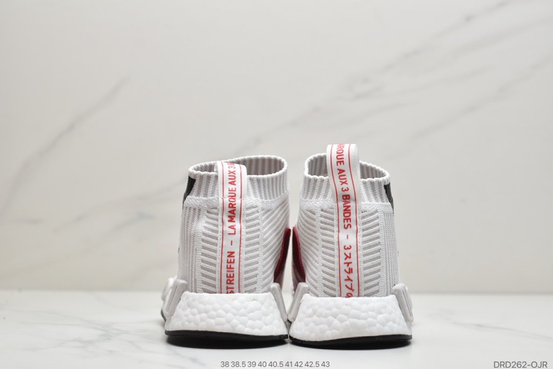 跑鞋, 爆米花, 慢跑鞋, Originals, Koi Fish, adidas Originals, Adidas - 阿迪达斯adidas三叶草Adidas Originals NMD_CS1 PK"Koi Fish"CS1中帮袜子爆米花慢跑鞋“浅灰黑红锦鲤鱼”