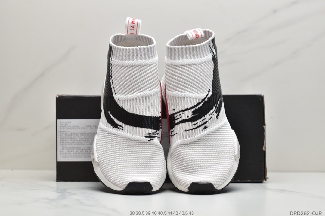 跑鞋, 爆米花, 慢跑鞋, Originals, Koi Fish, adidas Originals, Adidas - 阿迪达斯adidas三叶草Adidas Originals NMD_CS1 PK"Koi Fish"CS1中帮袜子爆米花慢跑鞋“浅灰黑红锦鲤鱼”