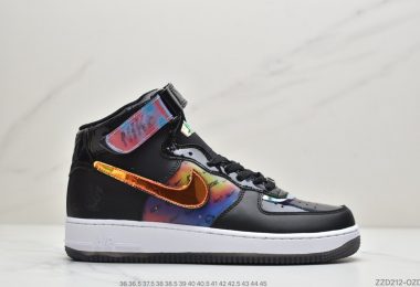 耐克Nike Air Force 1 TYPE 空军一号经典高帮双勾百搭休闲运动板鞋“拼接皮革漆皮变色龙”