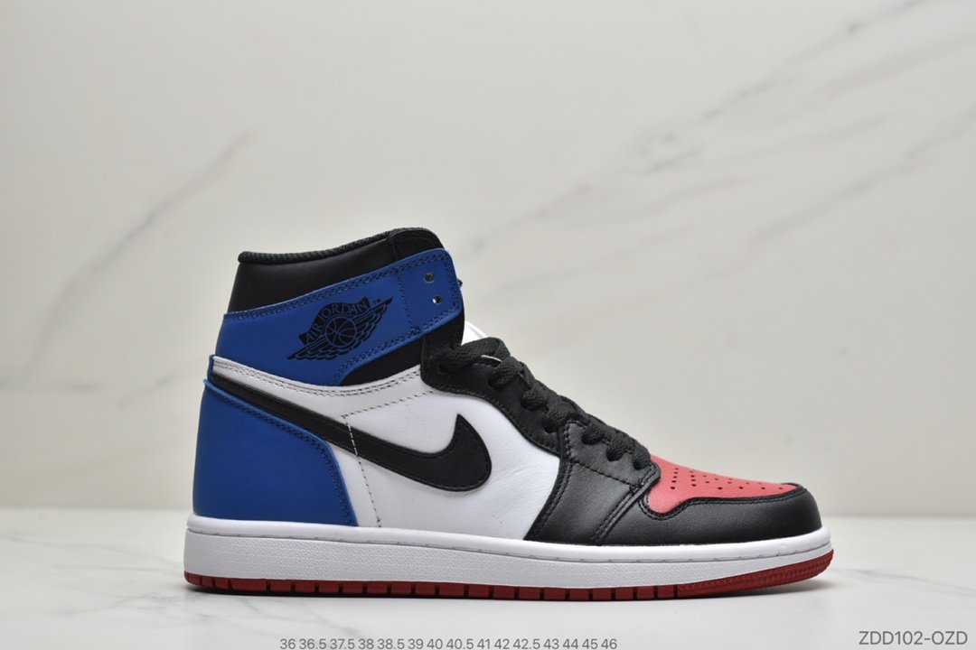 高帮, 芝加哥, 篮球鞋, Jordan, Chicago, Aj1, Air Jordan 1, Air Jordan - 耐克Air Jordan 1 Retro High OG"Chicago"AJ1乔丹一代高帮百搭文化运动篮球鞋“芝加哥白红”