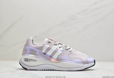 阿迪达斯 Adidas originals ZX ALKYNE Boost 易烊千玺同款 真爆 爆米花底 缓震跑步鞋 白灰 镭射 3M反光