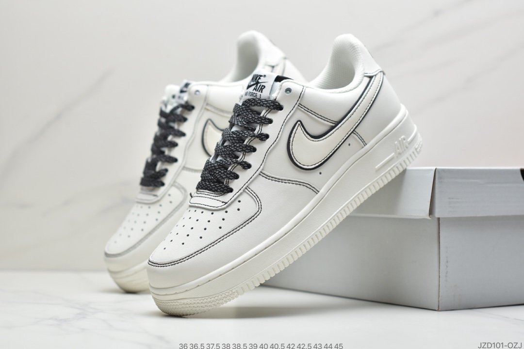 运动板鞋, 空军一号, 板鞋, 女鞋, White/Metallic Sliver, Nike Air Force 1, Nike Air, Air Force 1 - 耐克Nike Air Force 1 '07 Low"White/Metallic Sliver"空军一号经典低帮百搭休闲运动板鞋