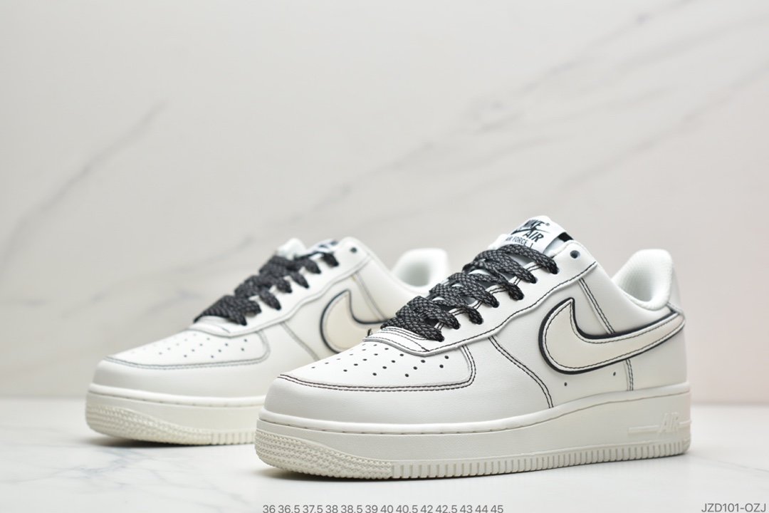 运动板鞋, 空军一号, 板鞋, 女鞋, White/Metallic Sliver, Nike Air Force 1, Nike Air, Air Force 1 - 耐克Nike Air Force 1 '07 Low"White/Metallic Sliver"空军一号经典低帮百搭休闲运动板鞋