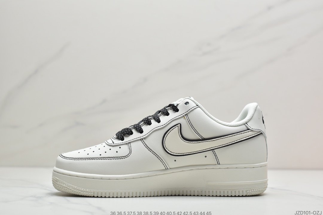 运动板鞋, 空军一号, 板鞋, 女鞋, White/Metallic Sliver, Nike Air Force 1, Nike Air, Air Force 1 - 耐克Nike Air Force 1 '07 Low"White/Metallic Sliver"空军一号经典低帮百搭休闲运动板鞋