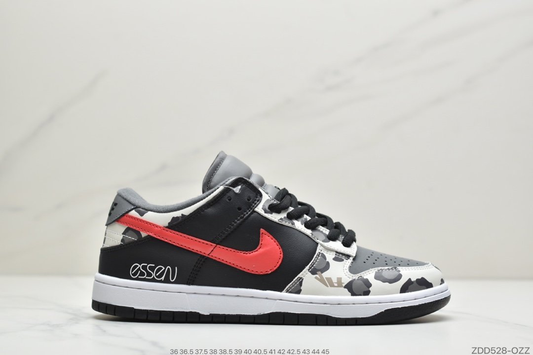 耐克 Nike SB Dunk Low 黑红奶牛 扣篮系列复古低帮休闲运动滑板板鞋