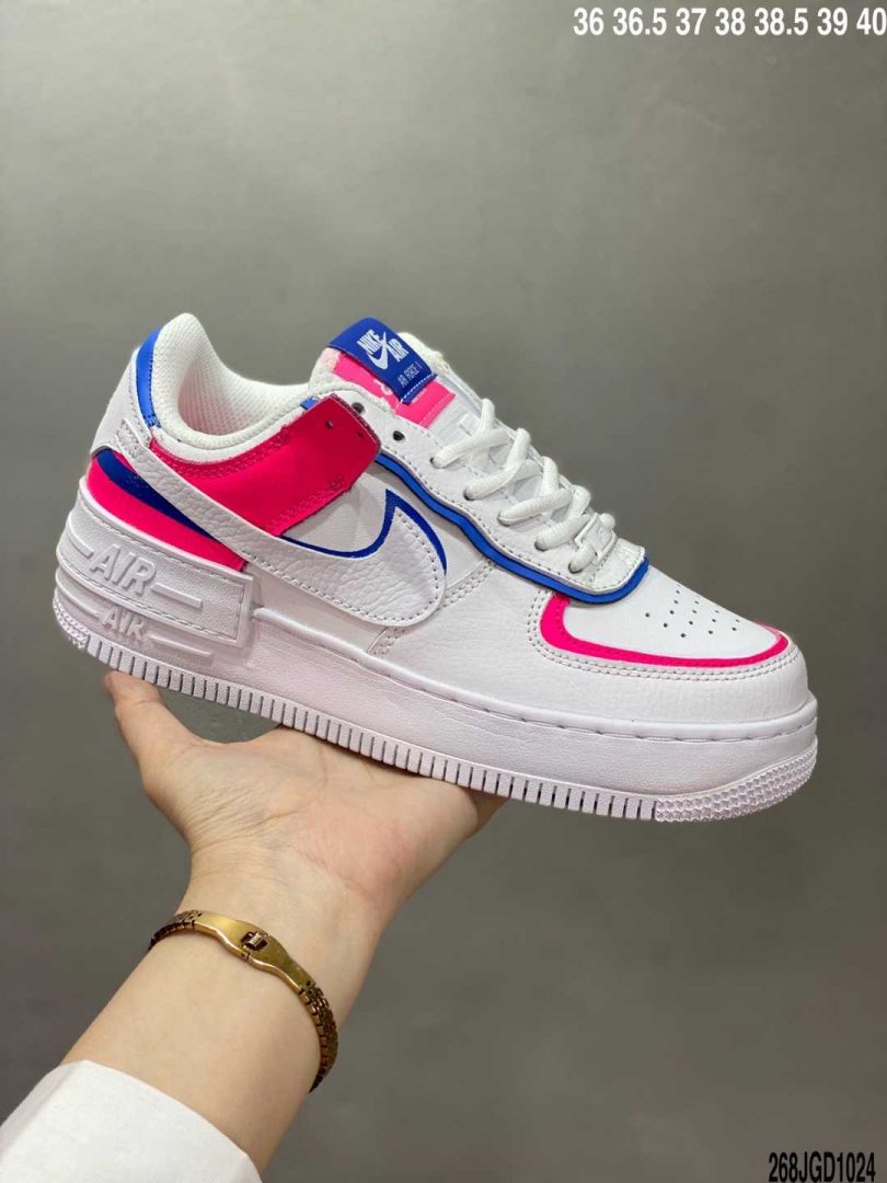 空军一号, 板鞋, 拼接马卡龙, Nike Air Force 1, Nike Air, EVA, Air Force 1 Shadow, Air Force 1 - 性价比版本·耐克Nike Air Force 1 Shadow 空军一号轻量增高低帮百搭板鞋 "拼接马卡龙"