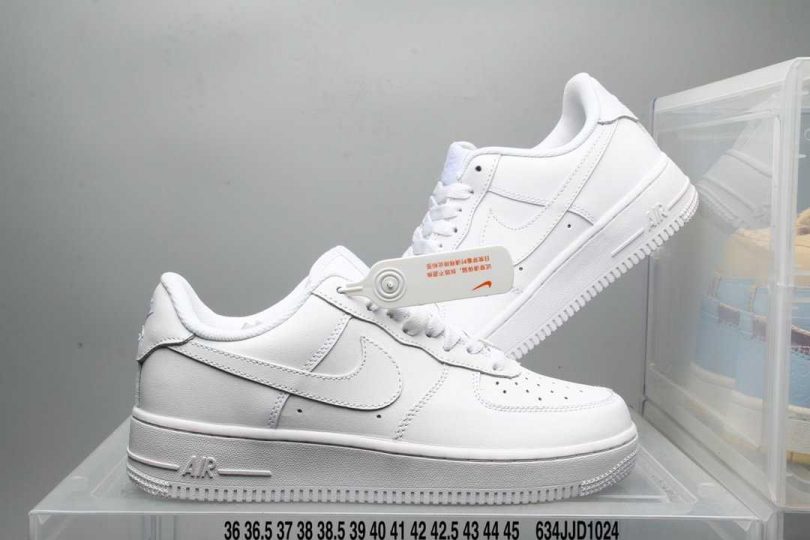 空军一号, 板鞋, 低帮板鞋, Nike Air Force 1, Nike Air, NIKE, FORCE 1, Air Force 1 - 耐克 Nike Air Force 1 07 空军一号经典纯白低帮板鞋 2019二维码鞋标