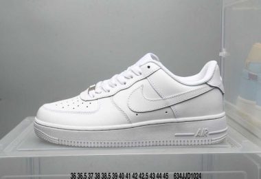 耐克 Nike Air Force 1 07 空军一号经典纯白低帮板鞋 2019二维码鞋标