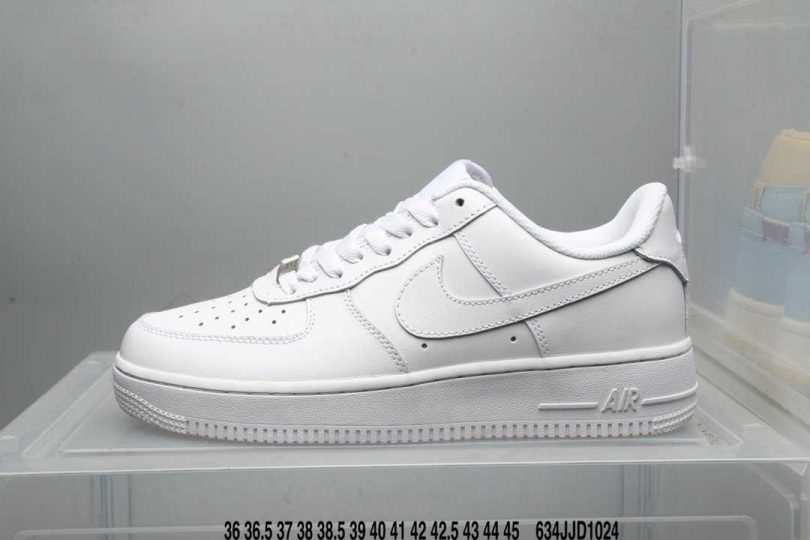 空军一号, 板鞋, 低帮板鞋, Nike Air Force 1, Nike Air, NIKE, FORCE 1, Air Force 1 - 耐克 Nike Air Force 1 07 空军一号经典纯白低帮板鞋 2019二维码鞋标