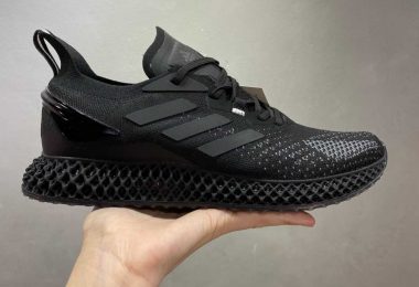 阿迪达斯adidas AlphaEDGE 4D竖状 针织呼吸面套脚休闲运动慢跑鞋