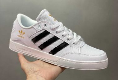 Adidas Hardcourt Low三叶草官方同步上架全新经典复古板鞋 男女潮流头层皮休闲鞋