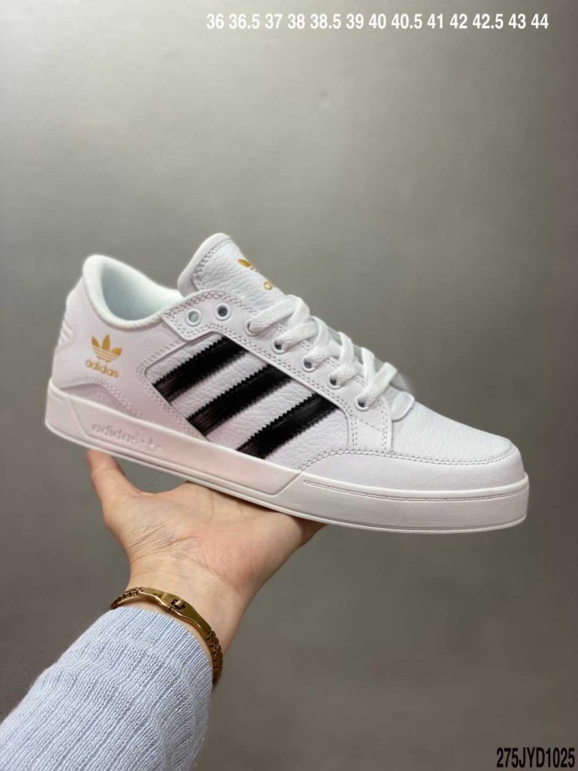 板鞋, 休闲鞋, Hardcourt Low, Adidas - Adidas Hardcourt Low三叶草官方同步上架全新经典复古板鞋 男女潮流头层皮休闲鞋