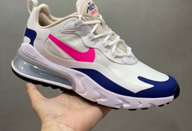 耐克Air Max 270 React 瑞亚赛车系列 后半掌气垫百搭运动慢跑鞋