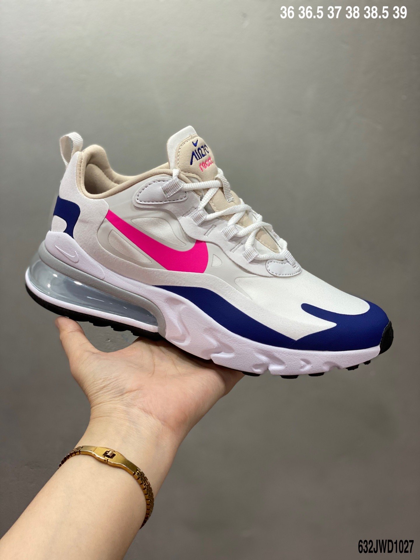 耐克Air Max 270 React 瑞亚赛车系列 后半掌气垫百搭运动慢跑鞋