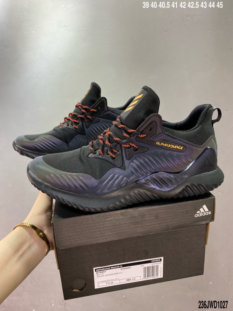 阿尔法, 跑鞋, 慢跑鞋, BOUNCE, Alphabounce, Adidas Alphabounce, Adidas - adidas AlphaBOUNCE M 阿尔法 高弹马牌鲨鱼鳃纹大底休闲运动慢跑鞋