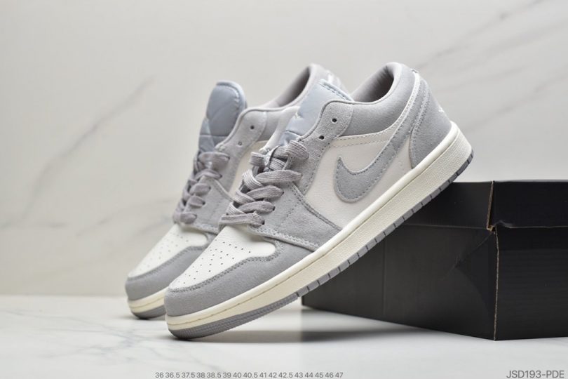 运动板鞋, 板鞋, Premium, Pale Ivory, Nike Air, Jumpman, Jordan, Air Jordan - 耐克Nike Air Jordan AJ1 Retro Jow Premium"Pale Ivory"“香芋粉紫白灰”AJ1低帮时尚休闲运动板鞋