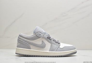 耐克Nike Air Jordan AJ1 Retro Jow Premium”Pale Ivory”“香芋粉紫白灰”AJ1低帮时尚休闲运动板鞋