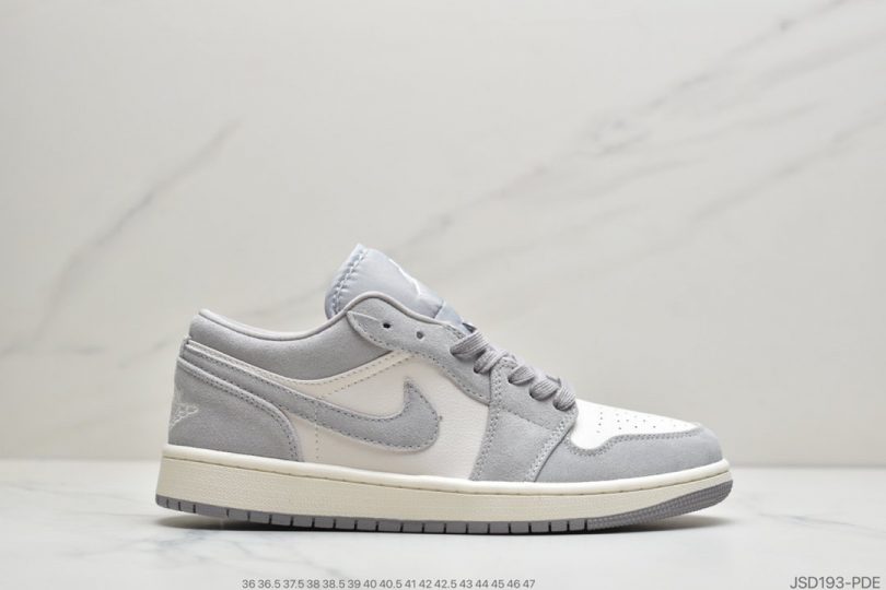 运动板鞋, 板鞋, Premium, Pale Ivory, Nike Air, Jumpman, Jordan, Air Jordan - 耐克Nike Air Jordan AJ1 Retro Jow Premium"Pale Ivory"“香芋粉紫白灰”AJ1低帮时尚休闲运动板鞋