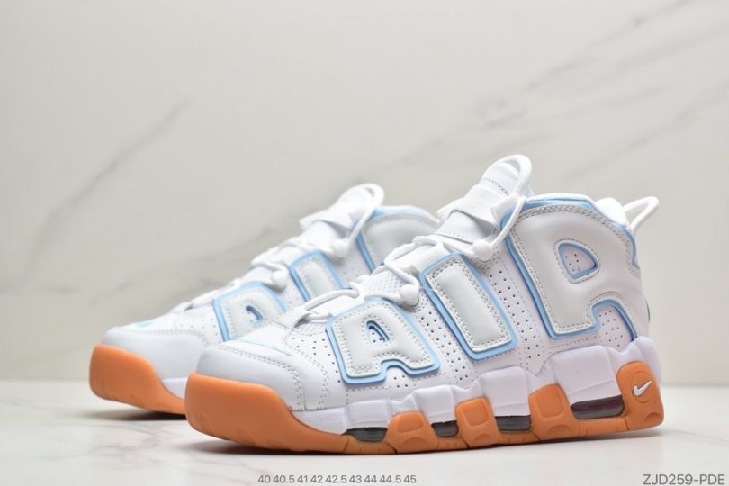 篮球鞋, NIKE, EVA - 耐克Nike Wmns Air More Uptempo White Aqua Gum 白薄荷 皮蓬经典高街百搭篮球鞋系列