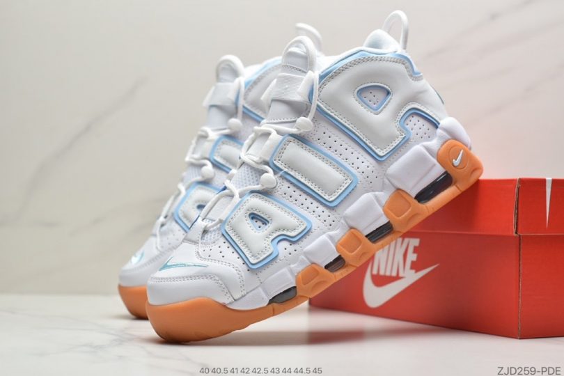 篮球鞋, NIKE, EVA - 耐克Nike Wmns Air More Uptempo White Aqua Gum 白薄荷 皮蓬经典高街百搭篮球鞋系列