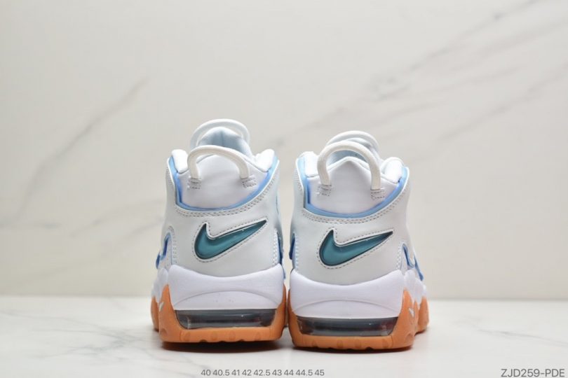 篮球鞋, NIKE, EVA - 耐克Nike Wmns Air More Uptempo White Aqua Gum 白薄荷 皮蓬经典高街百搭篮球鞋系列