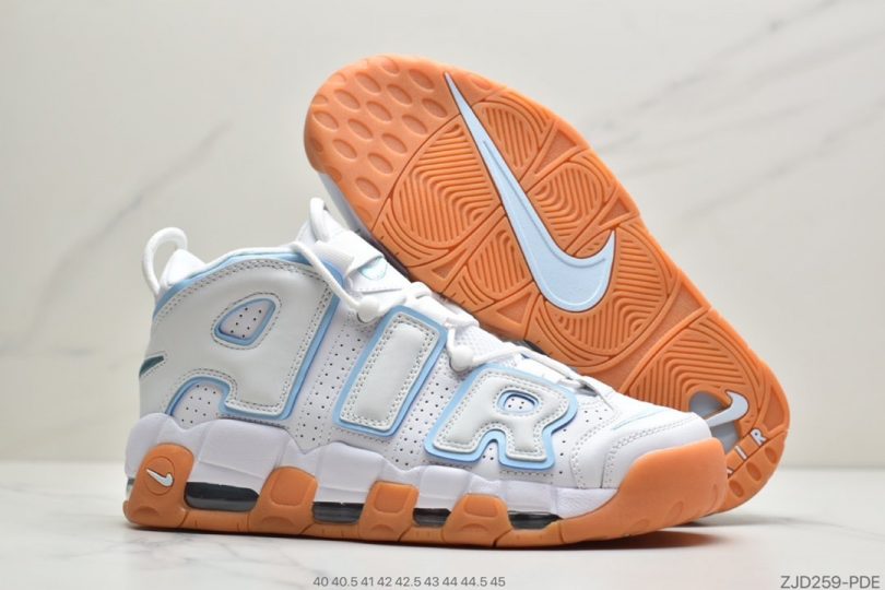 篮球鞋, NIKE, EVA - 耐克Nike Wmns Air More Uptempo White Aqua Gum 白薄荷 皮蓬经典高街百搭篮球鞋系列