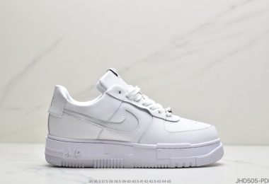 耐克 Nike Air Force 1 Pixel 像素 纯白 全新厚底空军一号低帮百搭休闲运动板鞋