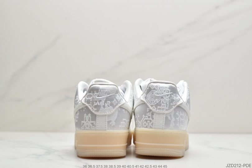 Nike Air, NIKE - Nike Air Forcce 1 Low 白丝绸 工艺级别 蓝丝绸 双层面料 原厂丝绸立新布