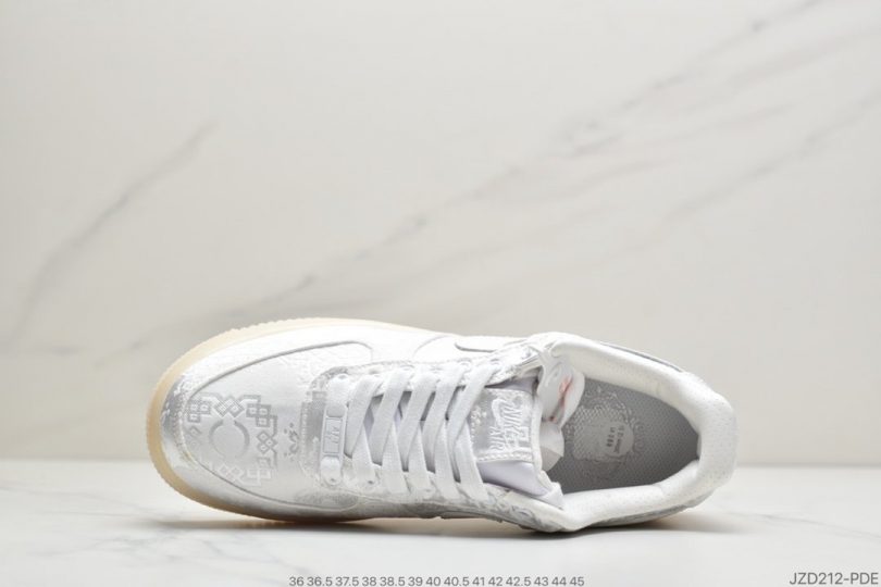 Nike Air, NIKE - Nike Air Forcce 1 Low 白丝绸 工艺级别 蓝丝绸 双层面料 原厂丝绸立新布