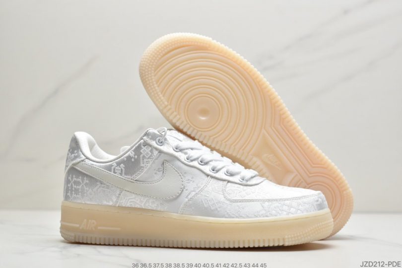 Nike Air, NIKE - Nike Air Forcce 1 Low 白丝绸 工艺级别 蓝丝绸 双层面料 原厂丝绸立新布