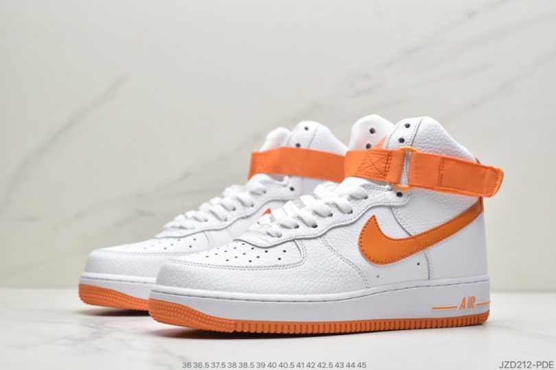 高帮, 运动板鞋, 空军一号, 板鞋, Swoosh, Nike Air Force 1, Nike Air, Air Force 1 - 耐克 Nike Air Force 1 High Vibrant Orange 活力橙 空军一号经典高帮百搭休闲运动板鞋