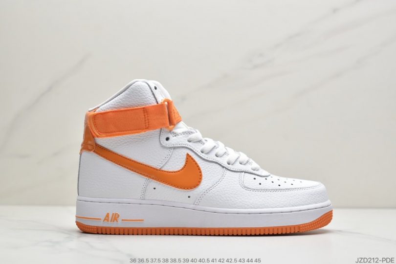 高帮, 运动板鞋, 空军一号, 板鞋, Swoosh, Nike Air Force 1, Nike Air, Air Force 1 - 耐克 Nike Air Force 1 High Vibrant Orange 活力橙 空军一号经典高帮百搭休闲运动板鞋