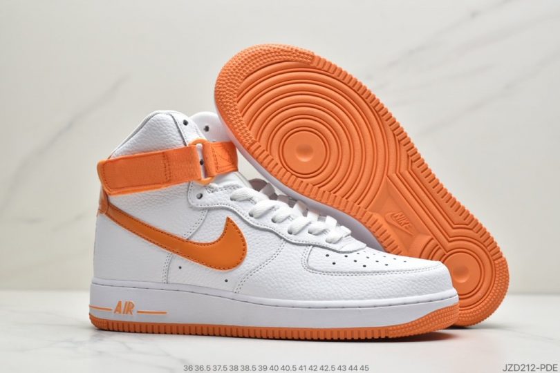 高帮, 运动板鞋, 空军一号, 板鞋, Swoosh, Nike Air Force 1, Nike Air, Air Force 1 - 耐克 Nike Air Force 1 High Vibrant Orange 活力橙 空军一号经典高帮百搭休闲运动板鞋