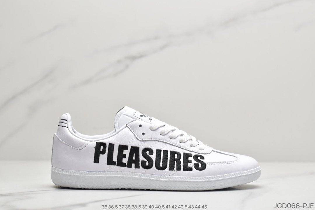 阿迪达斯adidas originals Samba “Pleasures”黑白电绣联名