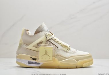 OFF-WHITE x Air Jordan 4 SP WMNS米白