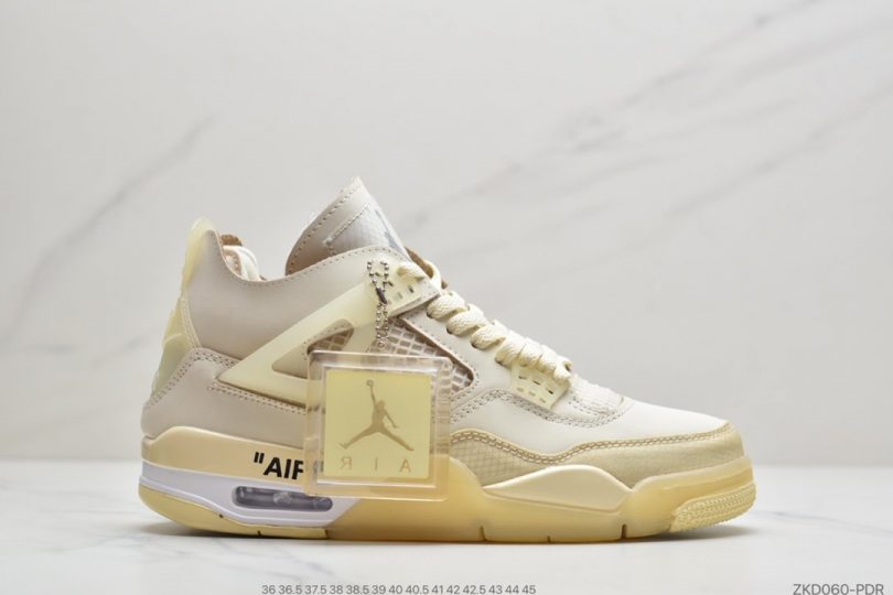 联名, OFF-WHITE x, Jordan, Air Jordan 4, Air Jordan - OFF-WHITE x Air Jordan 4 SP WMNS米白